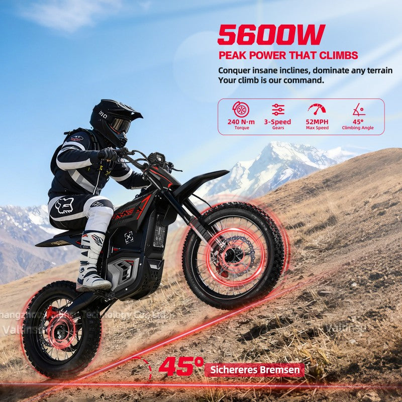 VALTINSU EM-5 Pro Off-Road Black Electric Dirt Bike