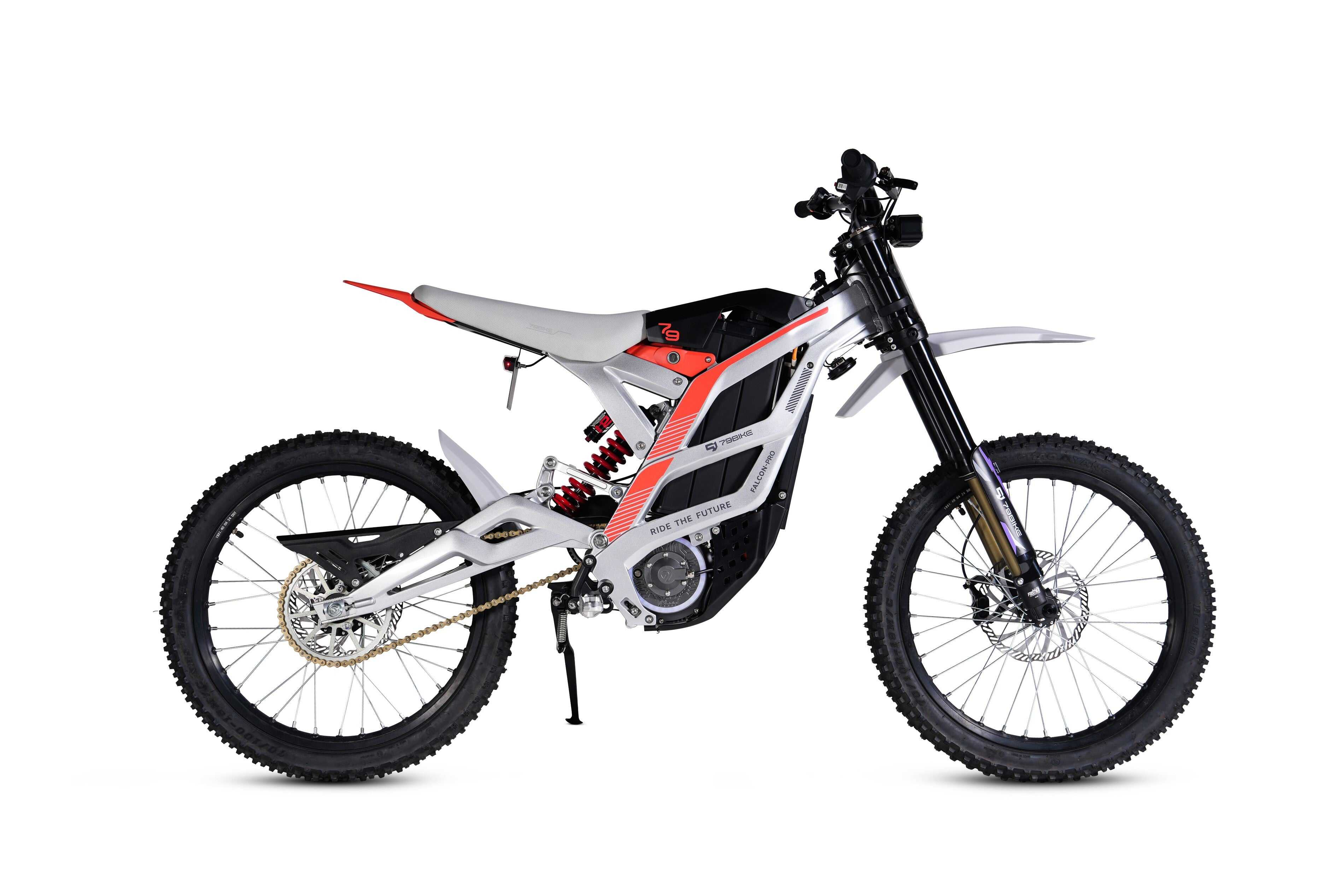 79 Bike Falcon Pro charging after a long ride with 120 km range and high-efficiency power system visible