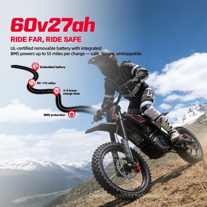 VALTINSU EM-5 Pro Off-Road Black Electric Dirt Bike