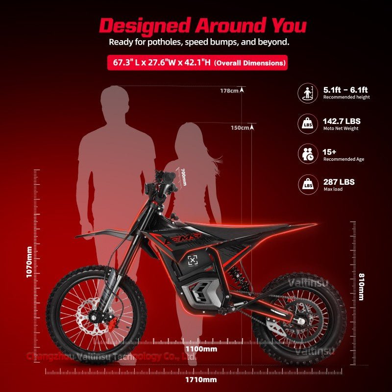 VALTINSU EM-5 Pro Off-Road Black Electric Dirt Bike