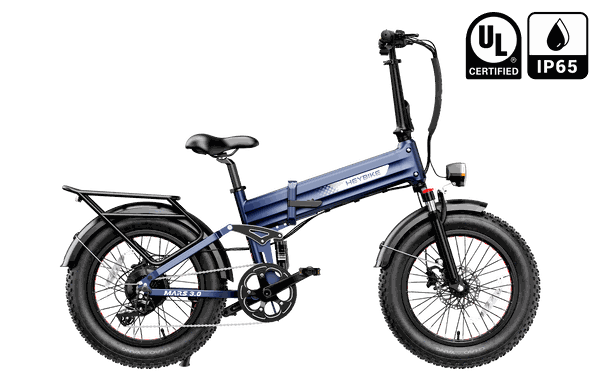 Heybike Mars 3.0 ergonomic saddle and handlebars