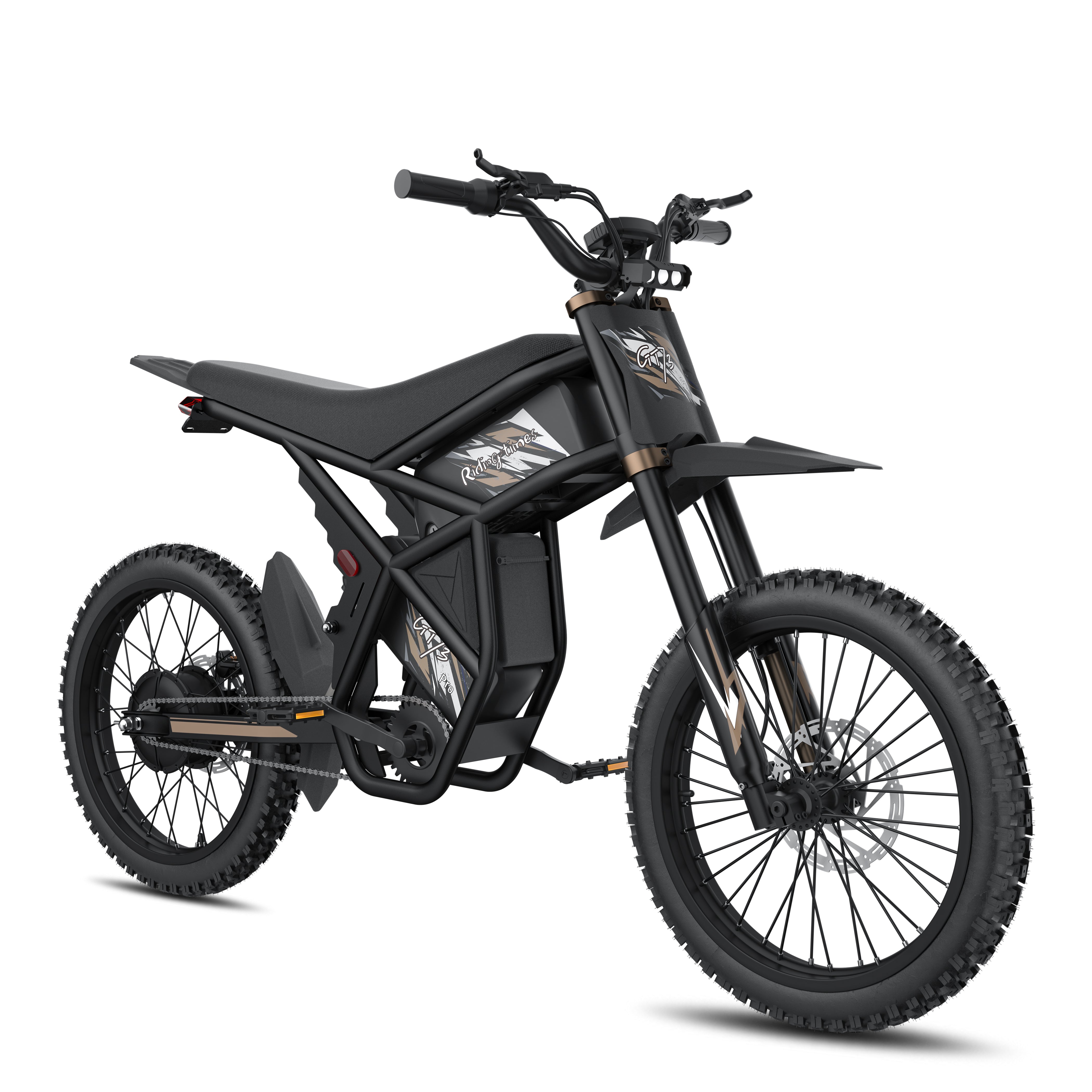 RidingTimes GT73 Pro featuring bright LED headlight and integrated turn signals for enhanced visibility and safety.