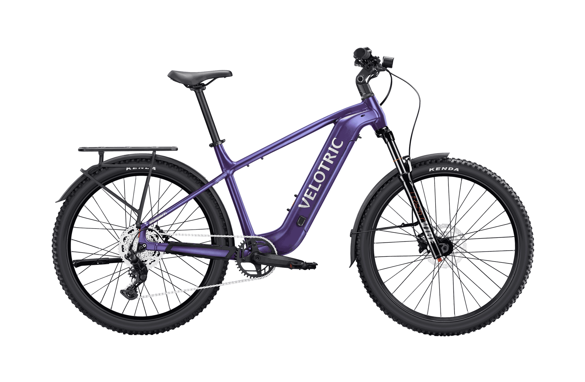 Velotric Summit 2 climbing a steep mountain trail with peak 1300W output and responsive pedal assistance for aggressive off-road riding.
