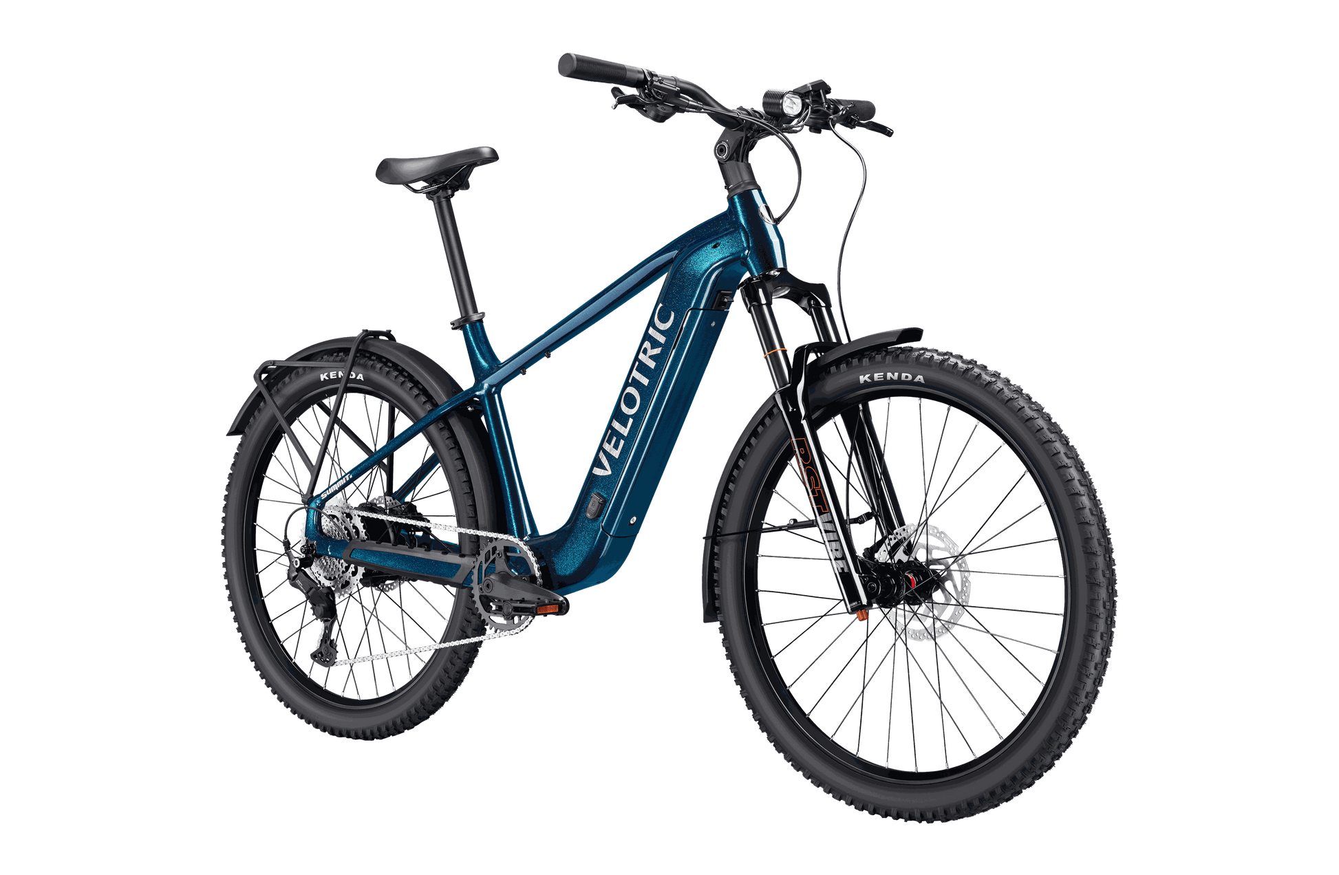 Velotric Summit 2 riding through a rugged backcountry route with long-range capability up to 70 miles per charge.