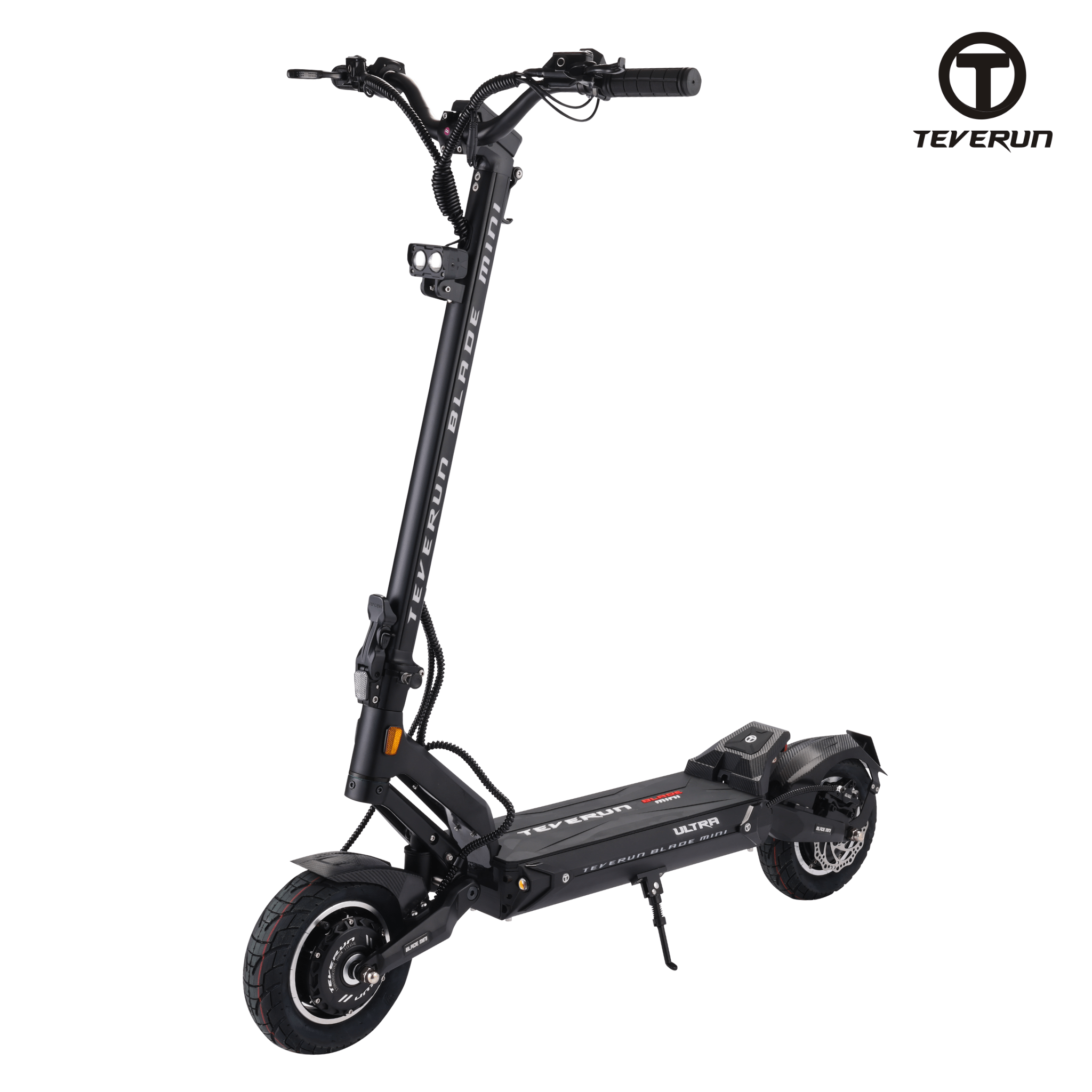 Teverun Blade Mini Ultra featuring integrated LED lighting and compact design weighing just 63 lbs.