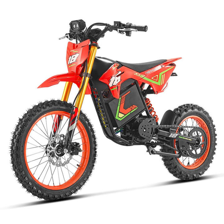 HappyRun F18 2.0 Electric Dirt Bike with Mid-Drive for Teens & Adults