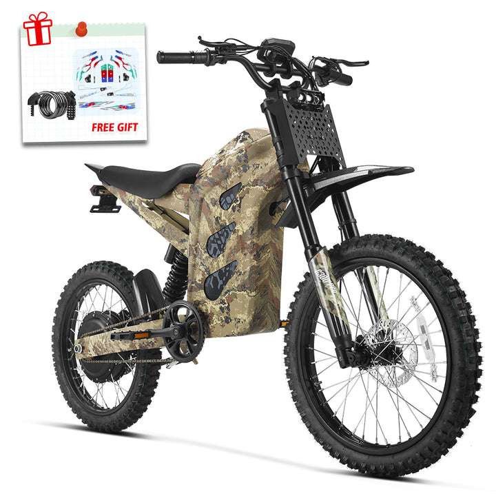 HappyRun 6500W electric dirt bike G300 Pro off-road with full suspension