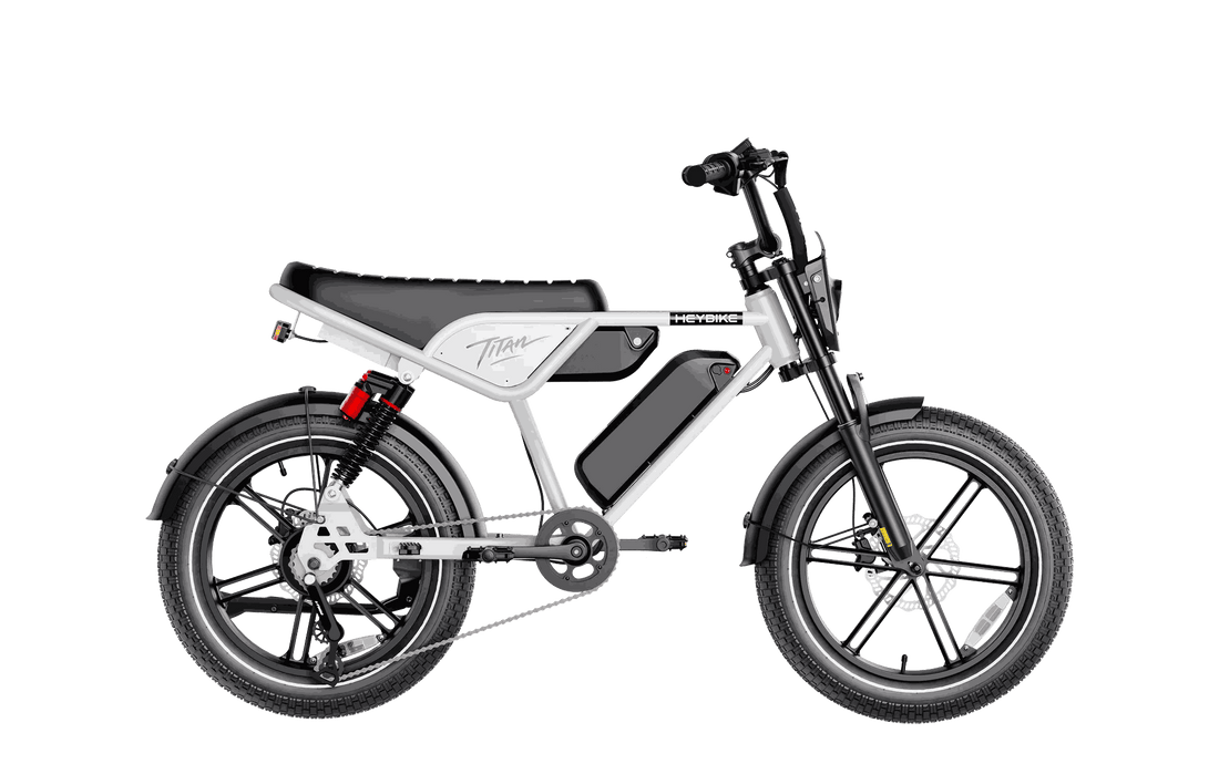 Heybike Titan electric bike with fat tires and moto-inspired design