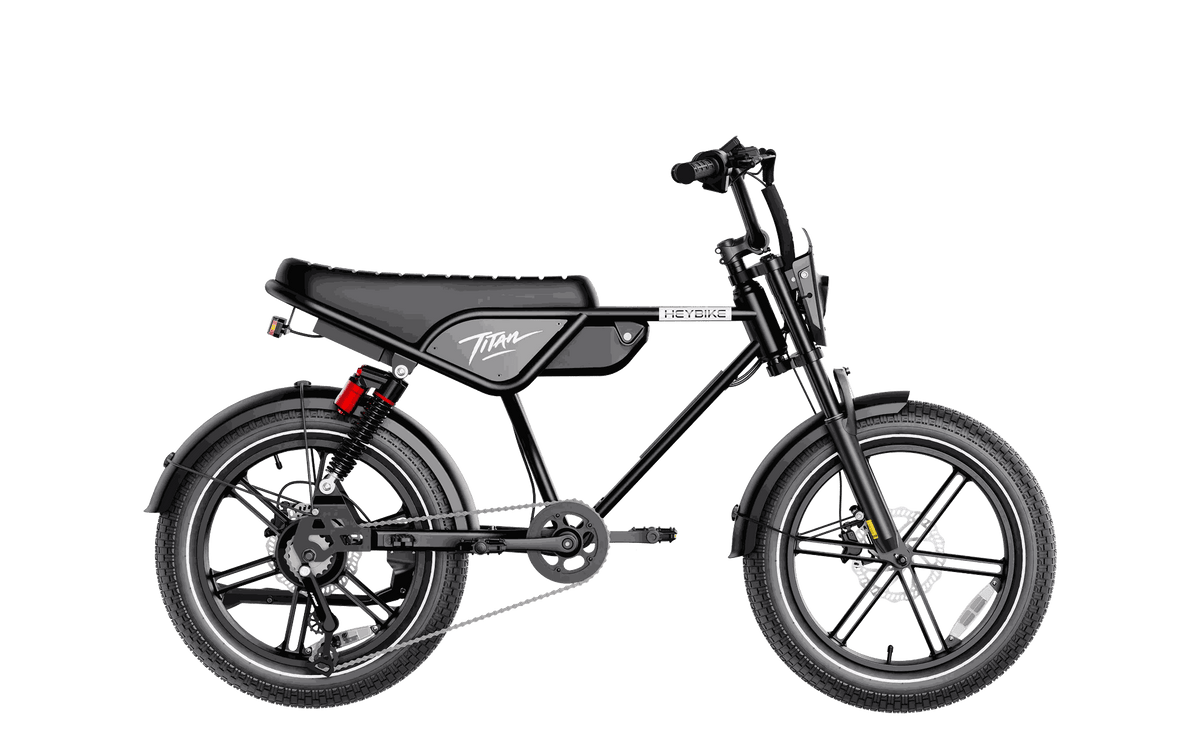 Heybike Titan electric bike with fat tires and moto-inspired design