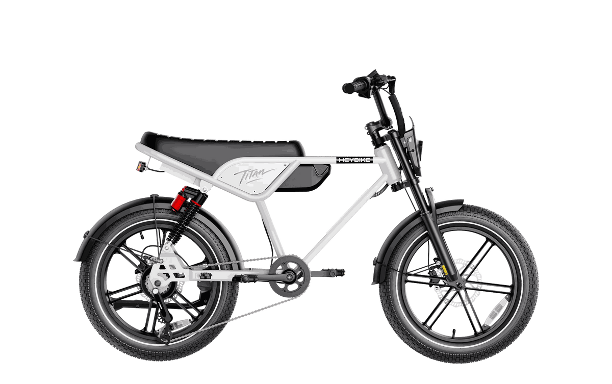 Heybike Titan electric bike with fat tires and moto-inspired design