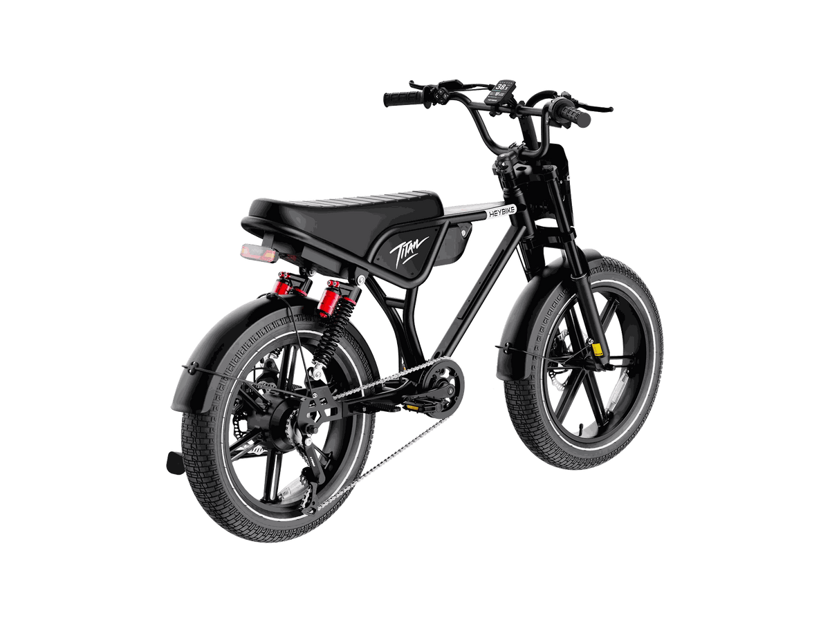 Heybike Titan electric bike with fat tires and moto-inspired design