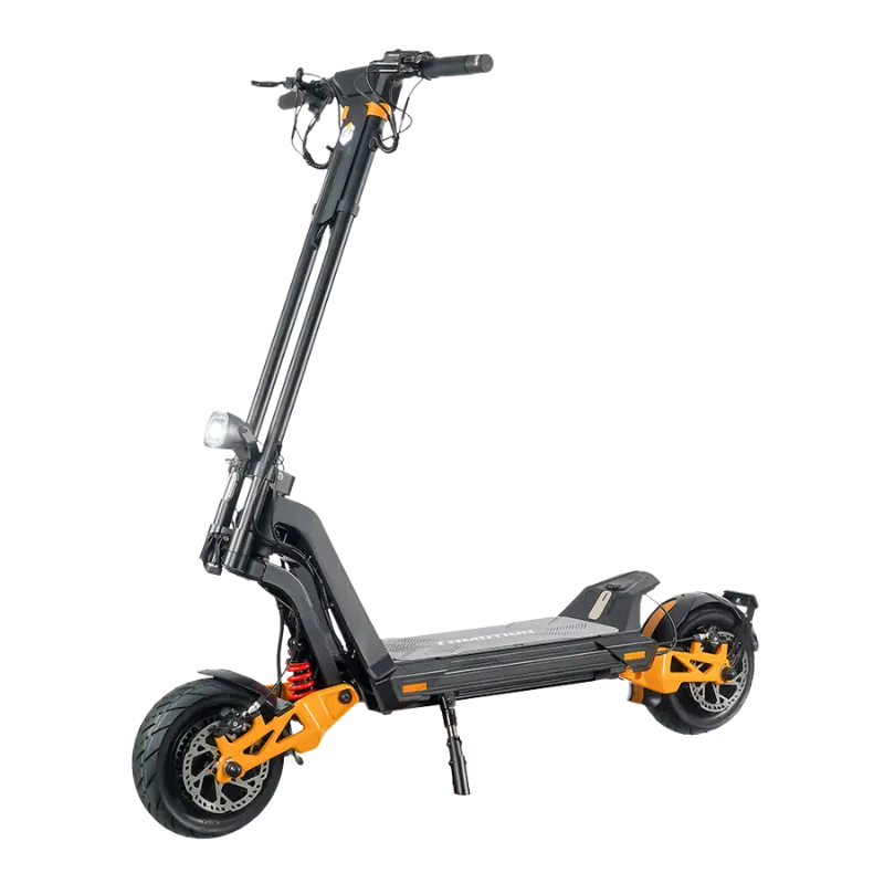 Inmotion RS Jet electric scooter – dual 2,300 W peak motors, 50 mph top speed, 56-mile range, 11-inch tubeless tires, and full hydraulic disc brakes, designed for urban and open-road riding.
