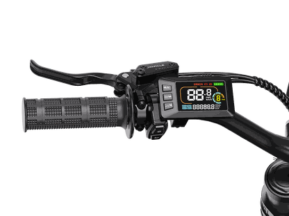 Jasion Patrol 52 electric dirt bike black handlebar with digital display and textured grip